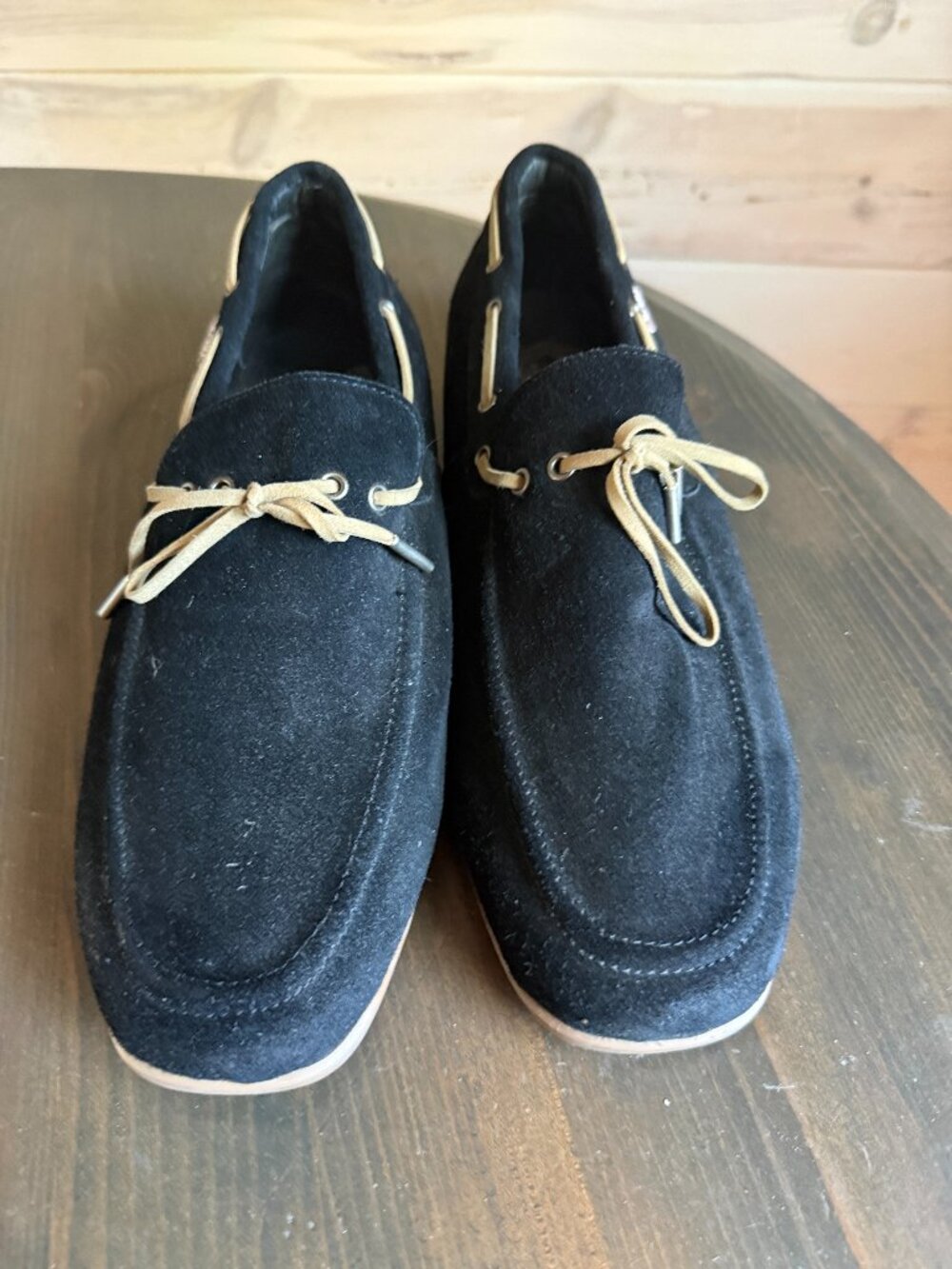 VLADO LUXURY ELITE Mens Black Cow Suede Leather  loafers shoes size 13